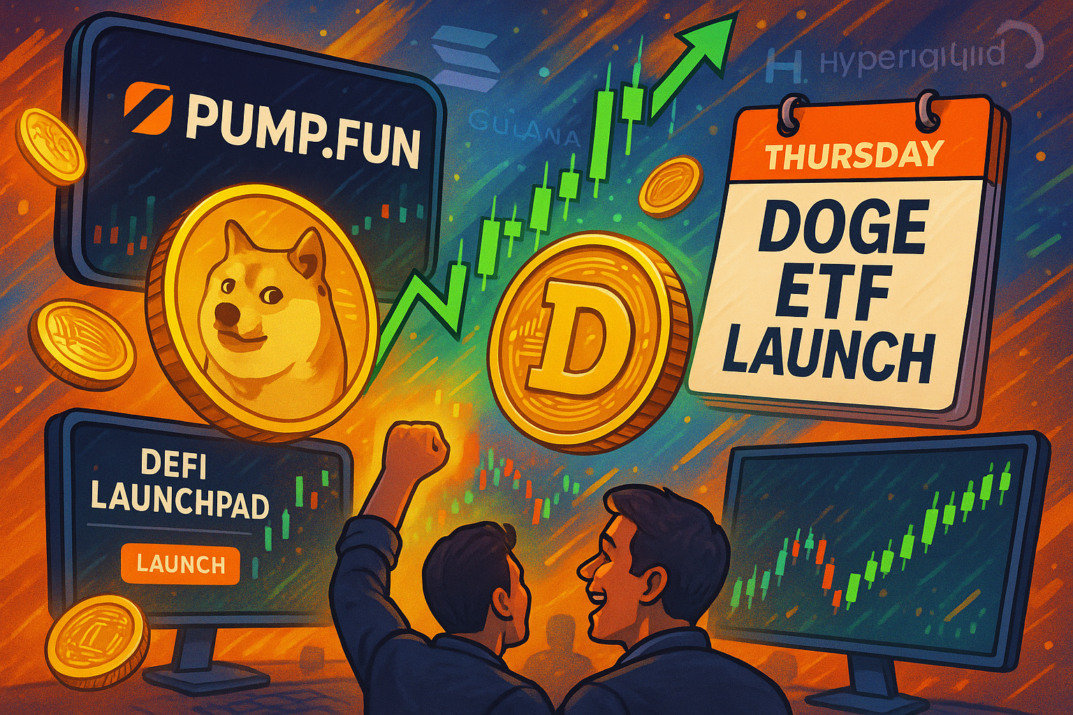 Memecoin Buzz: Pump.fun Surpasses Hyperliquid in Revenue—DOGE ETF Anticipated This Week!