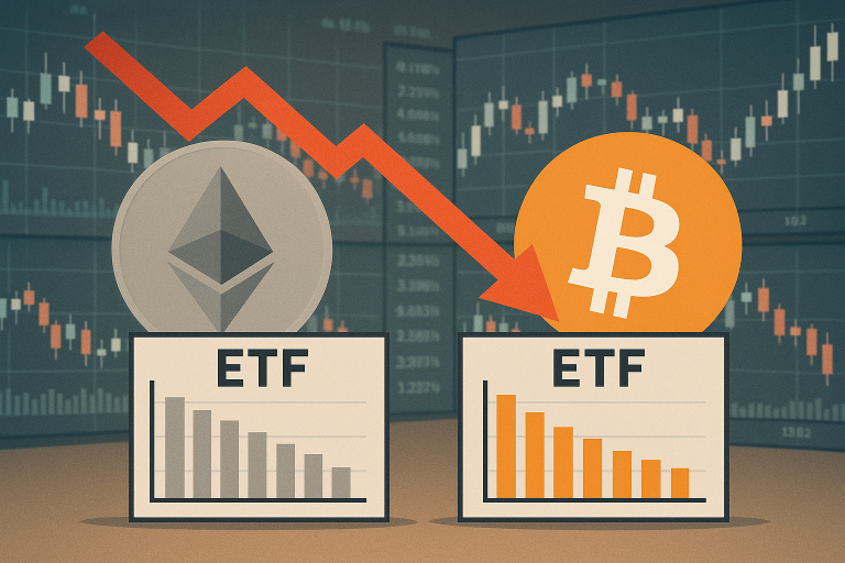 Ether Spot ETFs Face Five-Day Capital Exodus Amid 10% Price Decline