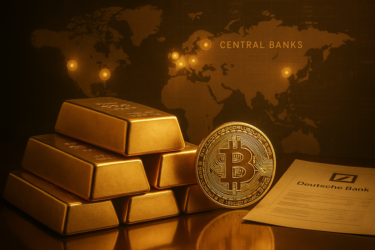 Deutsche Bank Draws Parallels Between Gold and Bitcoin as Central Banks Ramp Up Gold Reserves