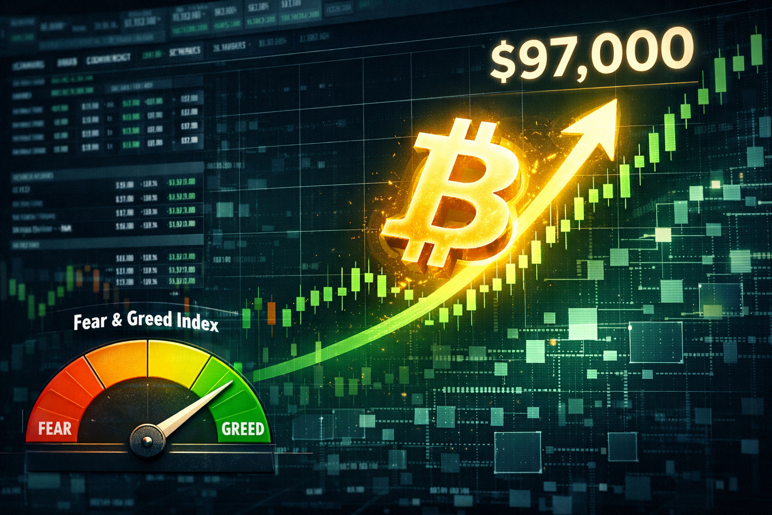Crypto Fear and Greed Index Shifts Back to Greed as Bitcoin Surges Past $97,000